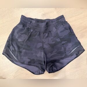 Lululemon Athletica Black Camo Athletic Shorts